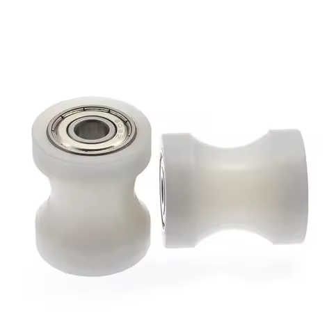 1pc 608z bearing coated pulley rolling wheel CNC nylon machining U slot concave guide wheel roller 6