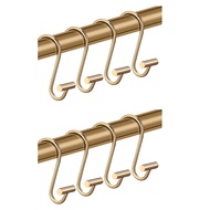 24X Shower Curtain Hooks Rings,Brass Decorative Shower Curtain Rings for Bathroom Shower Rod,Shower Hooks T Shaped