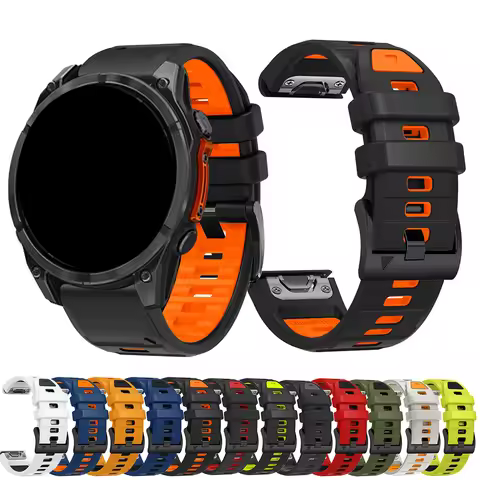 22MM 26MM Silicone WatchBand For Garmin Fenix 8 7 7X 6X 6 5 5X Instinct 2X Strap Epix Pro/Epix Gen 2
