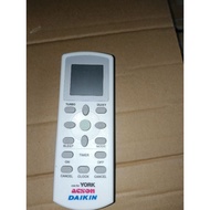 REMOTE CONTROL AIRCON YORK ACSON DAIKIN