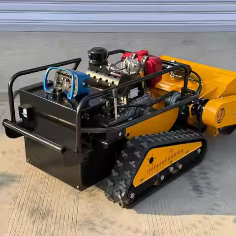 Industrial Grade RC Crawler Lawn Mower with Dozer Blade 45° Slope for Farm Orchard Garden Steep Terr