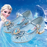 kasut perempuan kasut perempuan heels kasut raya budak perempuan Children High Heels Girls Elsa Prin