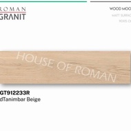 Roman Granit dTanimbar Beige 90x15 (Granit Lantai Motif Kayu Vinyl)