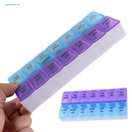 makabakaa|  Daily Pill Box Compact Pill Holder 7 Day Weekly Am Pm Pill Organizer 14 Compartments Twi