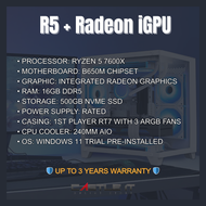 Ryzen 5 7600X Gaming PC Desktop Performance RX9060XT RX9070XT RTX5060 RTX5070 Full Setup Option