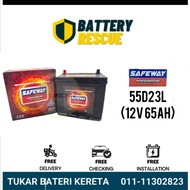 [Installation Available] 55D23L 55D23 SAFEWAY MF Car Battery Bateri Kereta | Proton Exora Preve Toyo