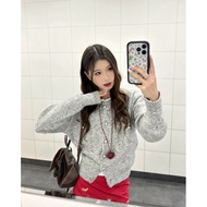 Duguu Retro Chanel Style mui Diamond Design Knitted Sweater