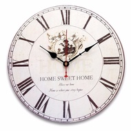 Large Vintage Wall Clocks Shabby Chic Rustic Retro Antique Style Home Kitchen 34cm
