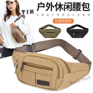 【Ready Stock】 ๑✻❂ C23 Leisure waist bag fashion breathable waterproof men's waist bag multifunctional sports canvas waist bag sports waist bag inclined backpack outdoor mobile phone bag large capacity waist bag cash bag