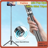 YUJINX Selfie Stick Tripod, Remote Extendable Bounce Selfie Stick, Portable Auto Pop-Up Universal 36