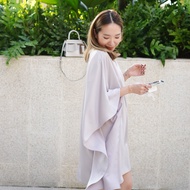 SLAY. - Monaco Dress - Silver เดรสทรงค้าวคาว