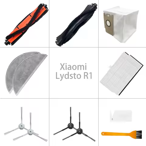 Main Side Brush Filter Dust Bag Replacement For Xiaomi Lydsto R1 Robotic Vacuum Cleaner Mop Cloth Si