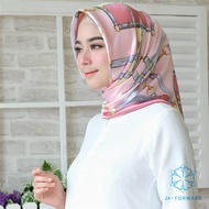 Basic Bawal Printed square jacquard inspired ariani Satin Hijab   M94