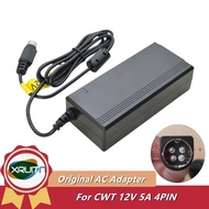 Genuine CWT Channel Well KPL060FVI KPL060F 12V 5A 4PIN 60W AC Adapter Charger For HIKVISION 7816HW 7