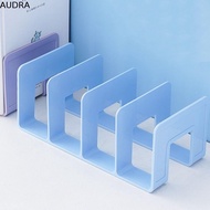 AUDRA Desktop Bookends, Display 4 Grid Divider Book Stand, Stationery Sturdy Durable Bookshelf Desk 