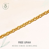 [Kedai Emas Gemilang] 5001060 Love Gold Bracelets (19Cm) (21.41G) [916 Gold]