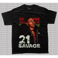 Vintage - 21 Savage T-Shirt - Shirt - T-Shirt - Rap Tee 2 - Cotton Combed 24s