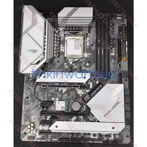 used For ASRock Z590 Steel Legend WiFi 6E Motherboard LGA1200 DDR4 HDMI+DP ATX.