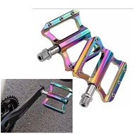 GUB GC020 Rainbow Aluminum Alloy Pedals for Folding Bikes, Mountain Bikes