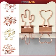 PETSOLA 12 Pack Binder Clips Paper Binder Clips for Notes Letter Paper Clip Office Supplies (4 Style