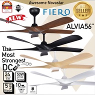 Fiero ALVIA 56" Premium DC Motor 24 Speed ceiling Fan with remote control