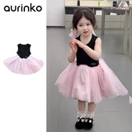 Kangxue Children's Clothing 2-15 Years Old Girl Princess Dress Stitching Korean Version Vest Dress U