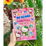 Sách - Túi Bé Tô Màu Hello Kitty - Túi Gồm 5 Cuốn Tặng Kèm Sticker - Minh Thắng