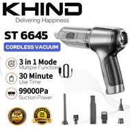 KHIND Cordless Vacuum Cleaner KD-6645 4 In 1 Car Vacuum Handheld Car Portable Debu Hama Vacuum