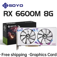 [MHUS] SOYO-AMD RX 6600M Placa gráfica GDDR6 128Bit PCI-E 4.0 × 8 Radeon 8Pin GPU RX6600M Componente