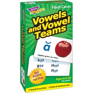 Trend Enterprises: Vowels and Vowel Teams Skill Drill Flash Cards, Sound-It-Out Hints, Photo & Sente