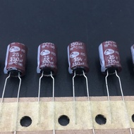 50pcs 330uF 25V SAMWHA RD Series 8x12mm 25V330uF Aluminum Electrolytic Capacitor