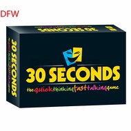 【DFW】® Crazy 30 Seconds English Game Card Mind English Party Board Game Enlish 30 Seconds Ame ❤