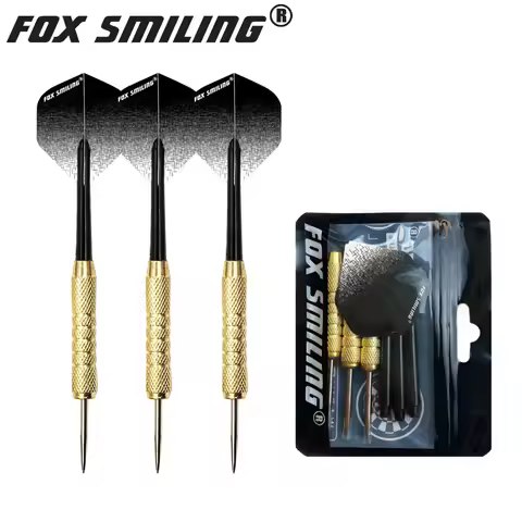 Fox Smiling 3PCS Steel Darts 18g With16g Iron Barrel And Nylon Shaft Colorful Darts Flights