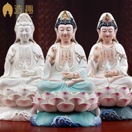H-Y/ Fanqu Guanyin Bodhisattva/Buddha Statue Buddha Hall Buddha Niche Decoration Household Buddha Statue Ceramic Water L