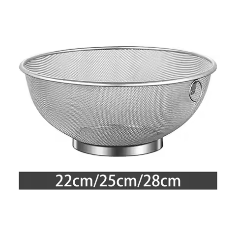 Bowl Drainer Fruit Bowl Large Table Organizer Stainless Steel Fine Mesh Strainer