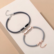 Eternal love BC07 สร้อยข้อมือคู่รักเงินแท้ 92.5% รูปทรงอินฟินิตี้ สร้อยข้อมือเป็นเชือกมิลานถัก