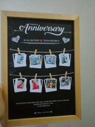 Kado buat pacar cowok 1 paket ultah / Cetak Foto Plus Bingkai Kayu / Bingkai Wisuda / Bingkai Kayu /