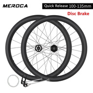 MEROCA Carbon Road Bike Wheelset 38MM 50MM Quick Release/Thru Axle 7075 Aluminum Alloy Freehub Carbon Fiber Rim Wheel Set Ultra Light Disc Brake Wheels