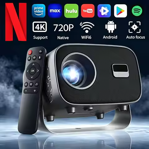 A10 Projector Support 4K Video High-Definition Projector Built in 5W Speaker Bluetooth WIFI Android 