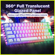 ♞,♘GamaKay K66 Mechanical Keyboard 66 Keys Gateron Switch Hot Swappable Tyce-C Wired RGB Backlit Ga