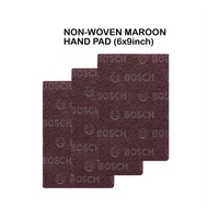 [READY STOCK] BOSCH 2608619331 NON-WOVEN MAROON HAND PAD - 6x9inch/ 3M 7447 HAND PAD