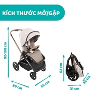 Chicco Premium Mysa Fashion Stroller - Metallic Beige/satin Black