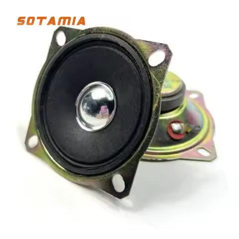 SOTAMIA 2Pcs 2.5 Inch Tweeter Audio Loudspeaker 70mm 4 Ohm 5-10W Household Square Bluetooth Speaker 