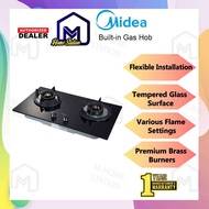 Midea Built-In Gas Hob 5.8KW 2 Burner Gas Hob MGH-7230GL | Tempered Glass | Flame Failure Safety | D