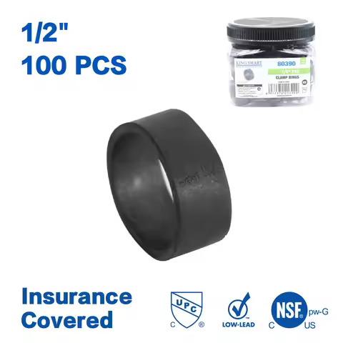 KING SMART 1/2" PEX Copper Ring ;Suitable for PEX B/C Pipe, PERT Pipe; 100Pcs/case; 80390