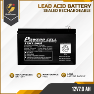 12V 7.0AH UPS Lead Sealed Rechargeable Battery 12 VOLTS 7  AMPERE HOUR UPS Battery / E-BIke Battery 
