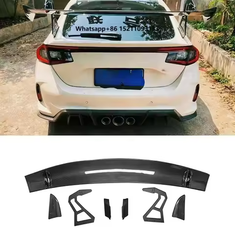 11th Gen. Type R FL5 GT Carbon Fiber Rear Spoiler Bodykit SP Style Trunk Lip Swan Neck Wing Spoiler