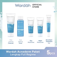 Wardah Acnederm Paket Lengkap Full Regime Terjual 1 rb+