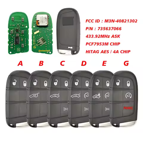 CN017045 434MHZ FCCID 85B83D62 PCF7953M 4A Chip Remote Car Key for Fiat 500 500L 500X 2016 2017 2018