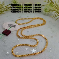 Rantai Leher Sauh ZHULIAN Gold plated Necklace Jewellery Emas Saduran Barang Kemas